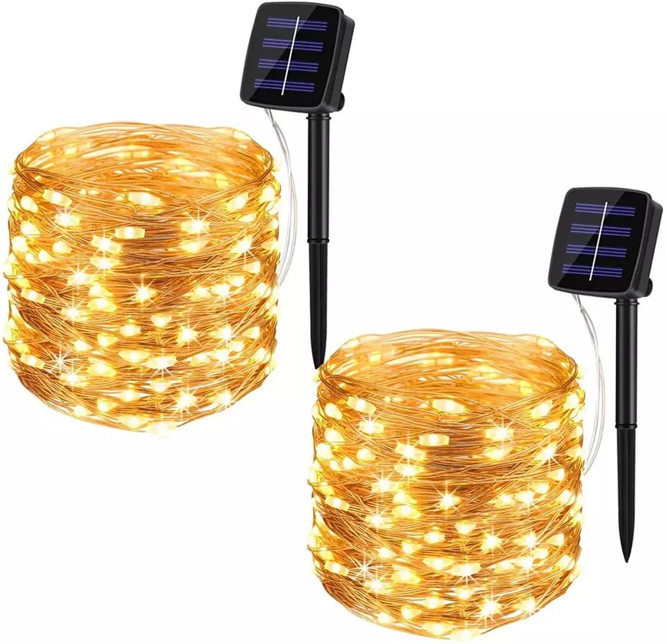 Pack x 2 Luz Guirnaldas Solar Hadas / 100 LED