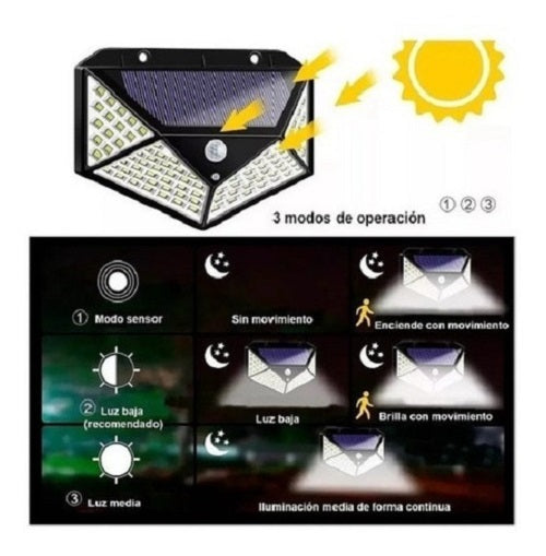 Pack x Aplique Solar 100 LED