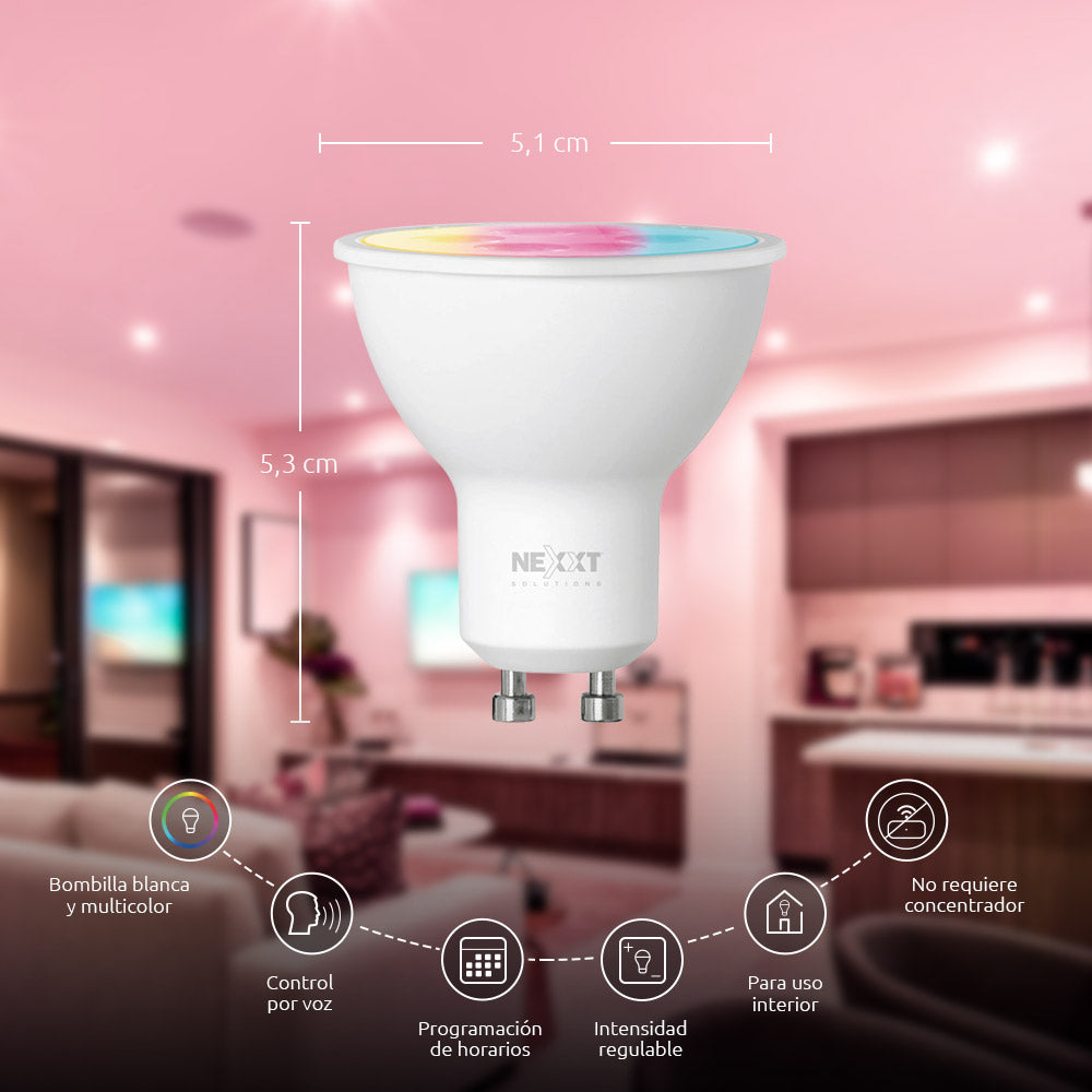 AMPOLLETA LED MULTICOLOR GU10 NEXXT