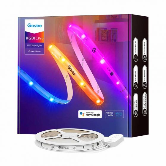 TIRA DE LUCES LED RGBIC 5MTS WIFI CON PROTECTOR - GOVEE